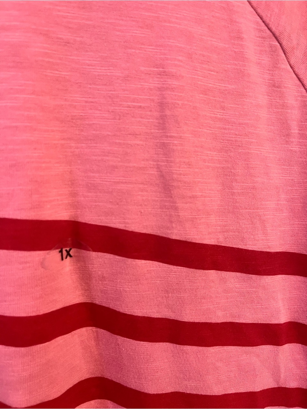 Maurice’s pink & Red Striped Short Sleeve Tee nwt 1x - Picture 3 of 6